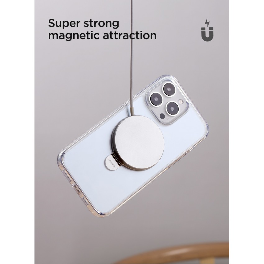 Maciņš Joyroom JR-BP004 Magnetic Protective Phone Case With Holder Apple iPhone 15 Pro Max pelēks