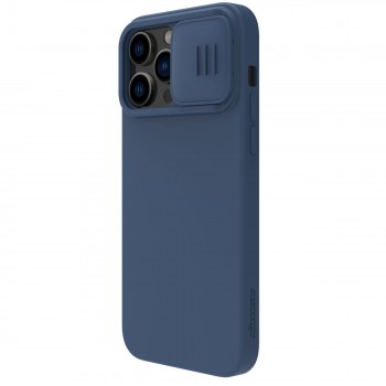 Maciņš Nillkin CamShield Silky Silicone Apple iPhone 15 Pro Max tumši zils