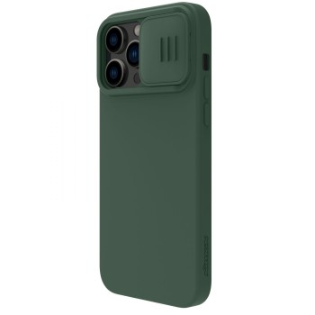 Maciņš Nillkin CamShield Silky Silicone Apple iPhone 15 Pro Max tumši zaļš