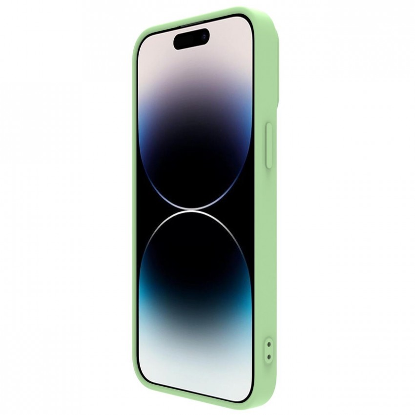 Case Nillkin CamShield Silky Silicone Apple iPhone 15 light green