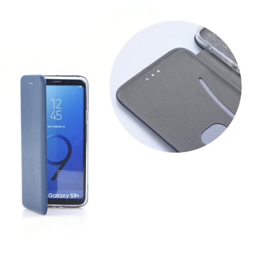 Maciņš Book Elegance Samsung A750 A7 2018 tumši zils
