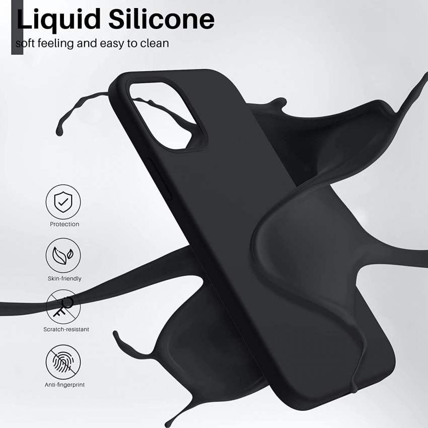 Telefoniümbris Liquid Silicone 1.5mm Xiaomi Redmi 10C must