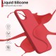 Telefoniümbris Liquid Silicone 1.5mm Apple iPhone 13 Pro punane