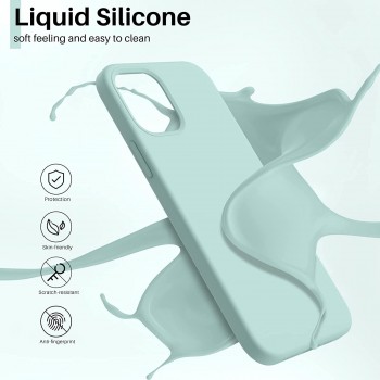 Telefoniümbris Liquid Silicone 1.5mm Apple iPhone 12 mini piparmündi värv