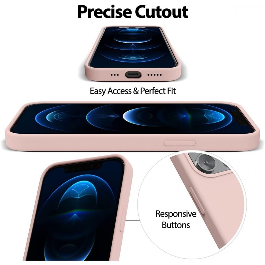 Maciņš Mercury Silicone Case Apple iPhone 12/12 Pro rozā smilšu krāsa
