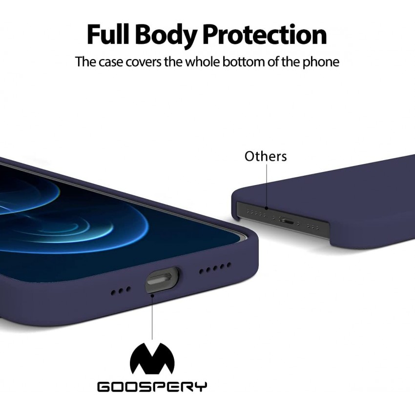 Maciņš Mercury Silicone Case Apple iPhone 12 Pro Max tumši zils