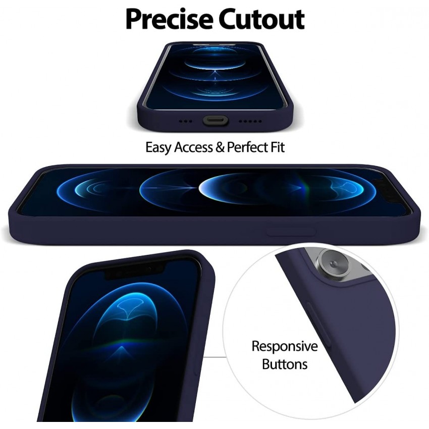 Maciņš Mercury Silicone Case Apple iPhone 12/12 Pro tumši zils