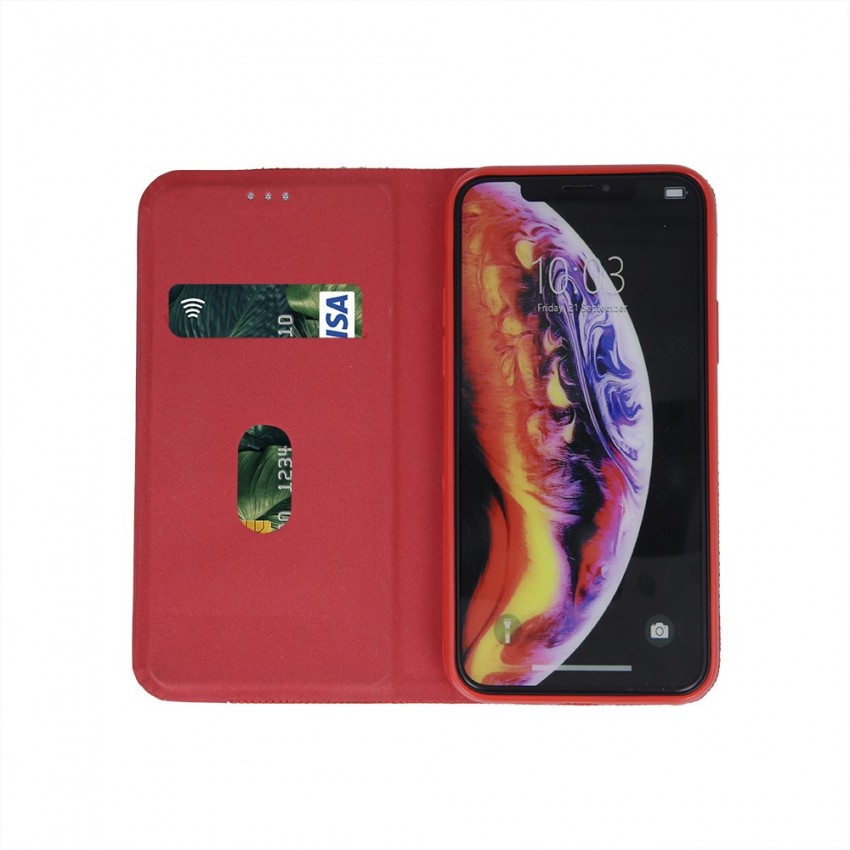 Maciņš Smart Senso Xiaomi Redmi Note 10 5G/Poco M3 Pro 5G sarkans