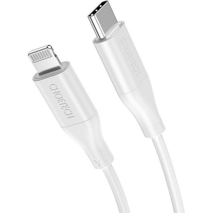 USB kabelis Choetech IP0040 MFi USB-C to Lightning PD30W 1.2m balts
