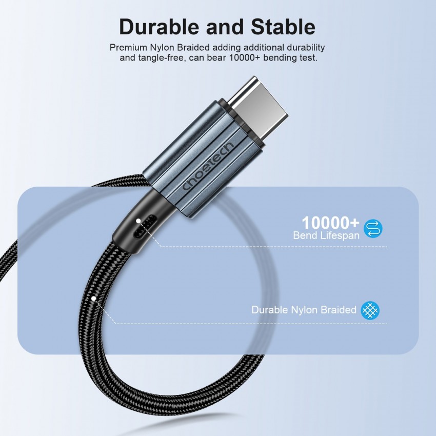 USB cable Choetech XCC-1014 USB-C to USB-C PD60W 1.2m black
