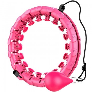 Masāžas vingrošanas riņķis Smart Hula Hoop HHP002 rozā