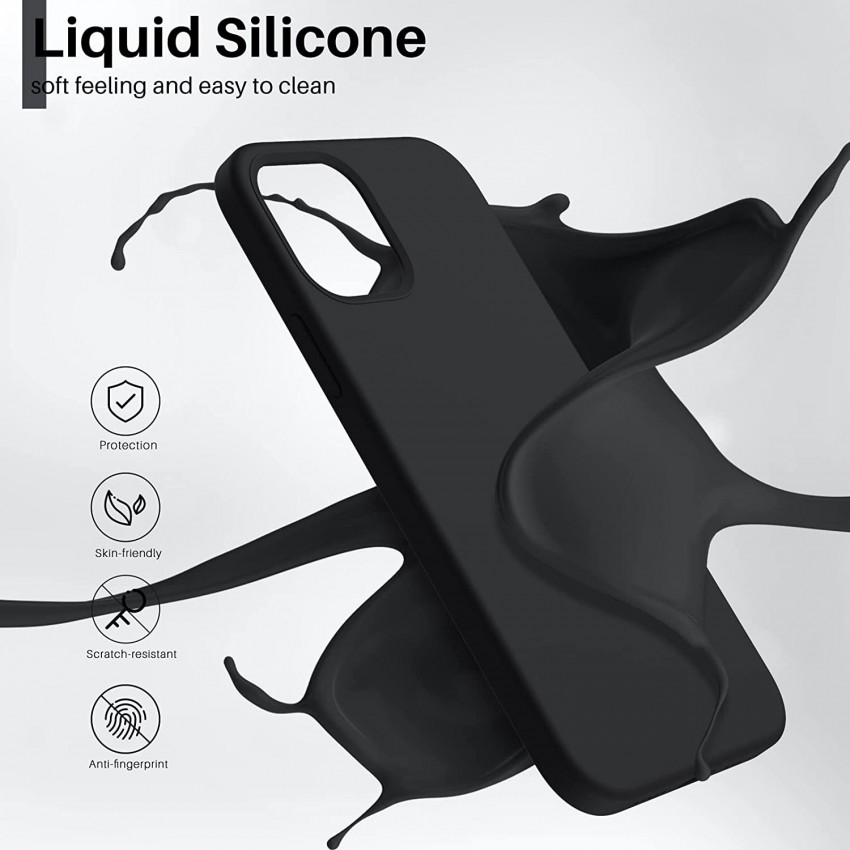 Maciņš Liquid Silicone 1.5mm Apple iPhone 16 melns