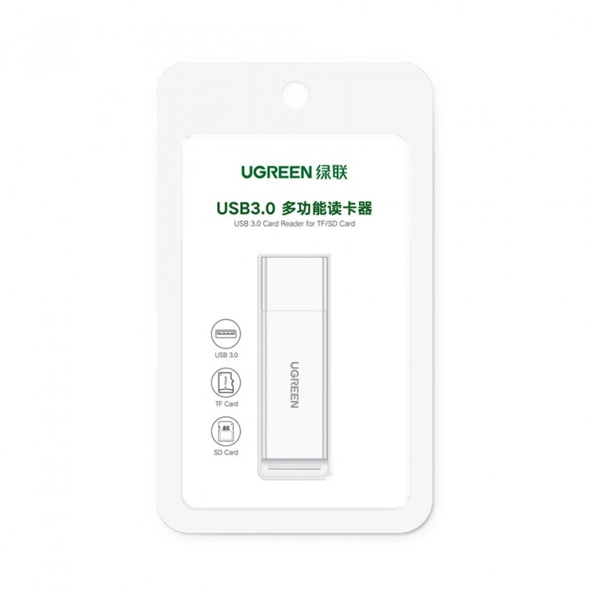 Atmiņas karšu lasītājs Ugreen CM104 USB-A 3.0 to TF/SD (40752) melns