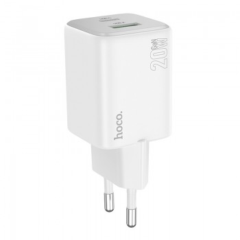 Lādētājs Hoco N41 USB-A/USB-C PD20W+QC3.0 balts