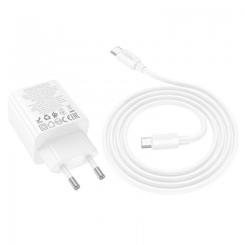 Lādētājs Hoco N56 2xUSB-C/2xUSB-A PD30W + USB-C to USB-C cable 1.0m balts