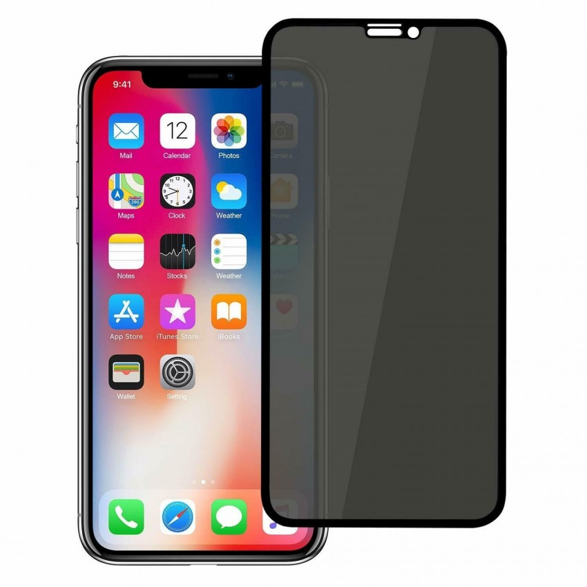 LCD aizsargstikls Full Privacy Apple iPhone 16 Pro melns