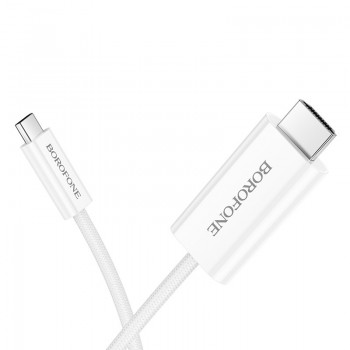 Cable Borofone DH10 USB-C to HDMI 1.8m white