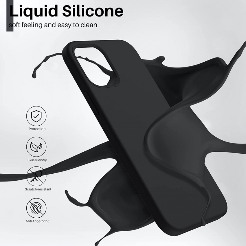 Maciņš Liquid Silicone 1.5mm Samsung A165 A16 4G/A166 A16 5G melns