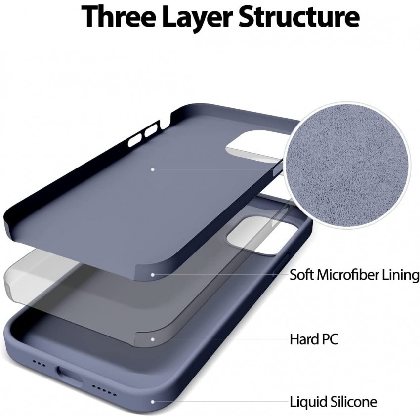 Maciņš Mercury Silicone Case Apple iPhone 16 lavandas pelēka