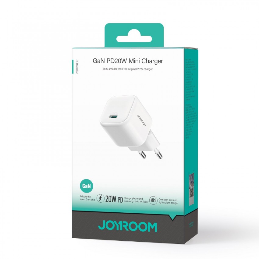 Lādētājs Joyroom JR-TCG08 USB-C GaN PD20W balts