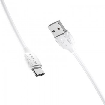 Laadimisjuhe Borofone BX19 USB-A to USB-C 1.0m valge