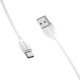 Laadimisjuhe Borofone BX19 USB-A to USB-C 1.0m valge