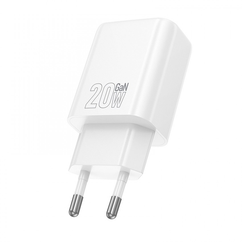 Laadija Hoco N60 20W GaN USB-C valge