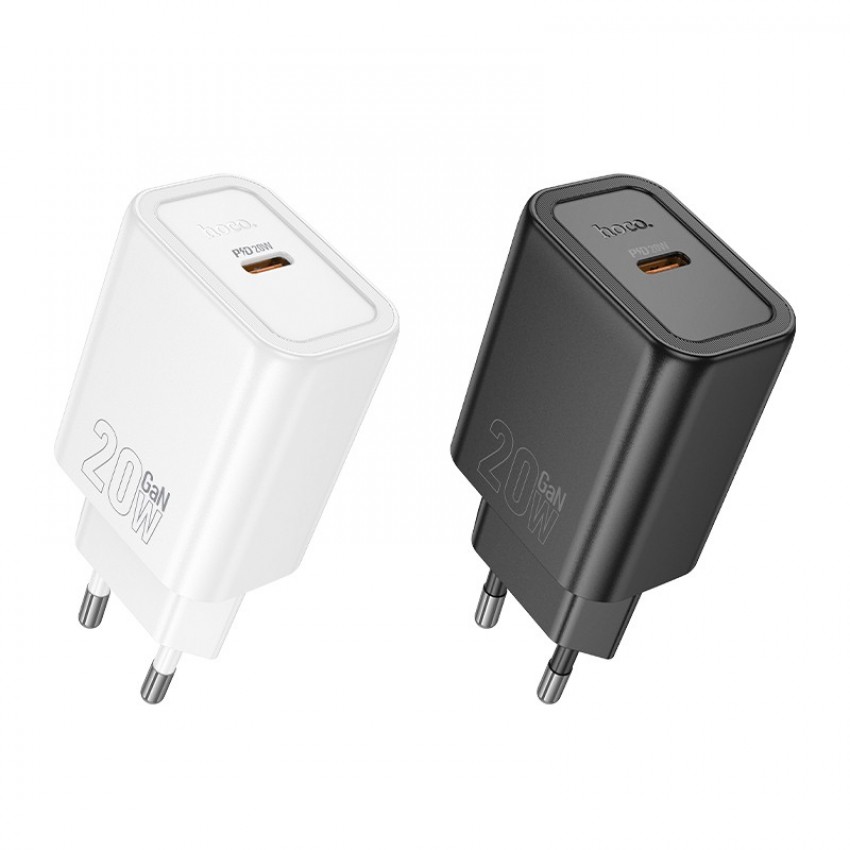 Laadija Hoco N60 20W GaN USB-C valge