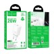 Laadija Hoco N60 20W GaN USB-C valge
