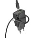Lādētājs Hoco N63 30W GaN USB-C/USB-A + USB-C to USB-C cable 1.0m melns