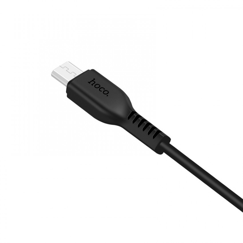 USB kabelis Hoco X20 USB-A to MicroUSB 2.0m melns