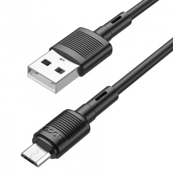 USB kabelis Hoco X83 USB-A to MicroUSB 1.0m melns