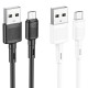 USB kabelis Hoco X83 USB-A to MicroUSB 1.0m melns