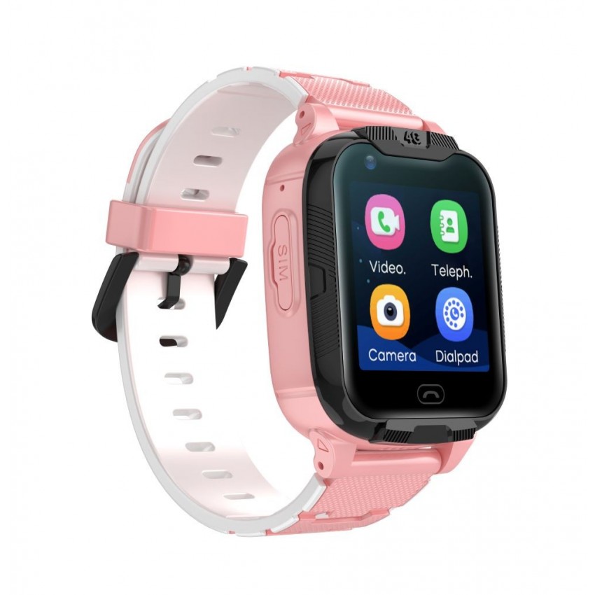 Viedais pulkstenis bērniem Maxlife Smartwatch 4G MXKW-350 GPS WiFi rozā