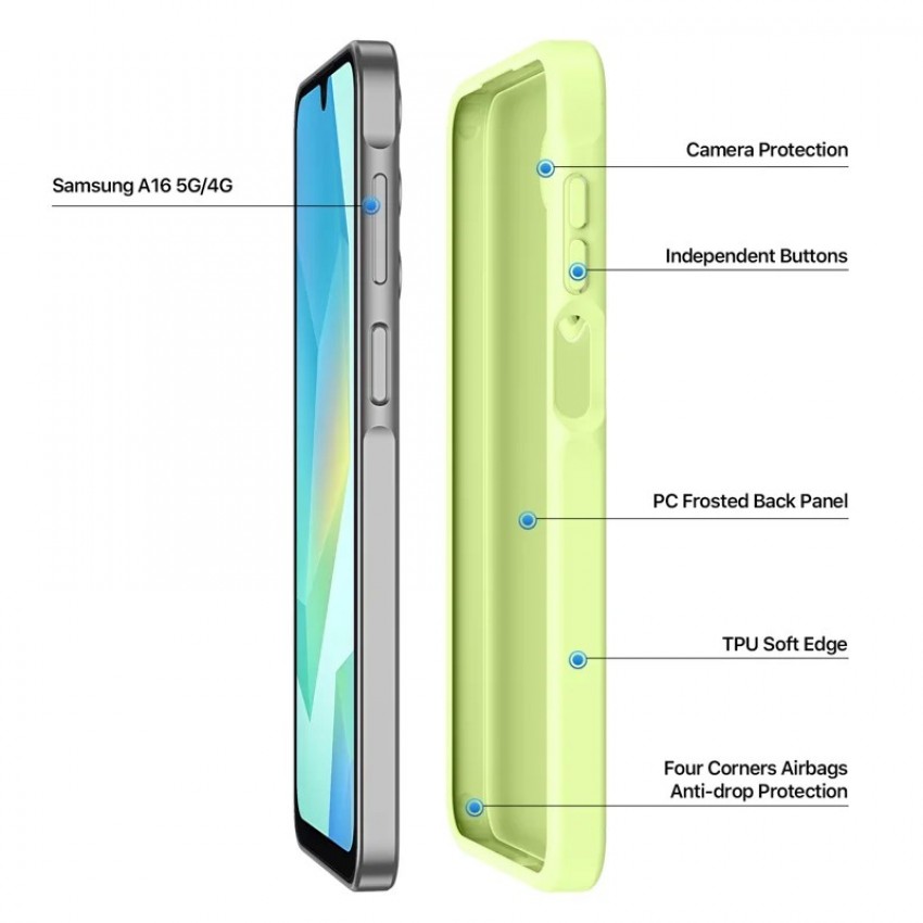 Maciņš Dux Ducis Yind priekš Samsung A165 A16 4G/A166 A16 5G zaļš