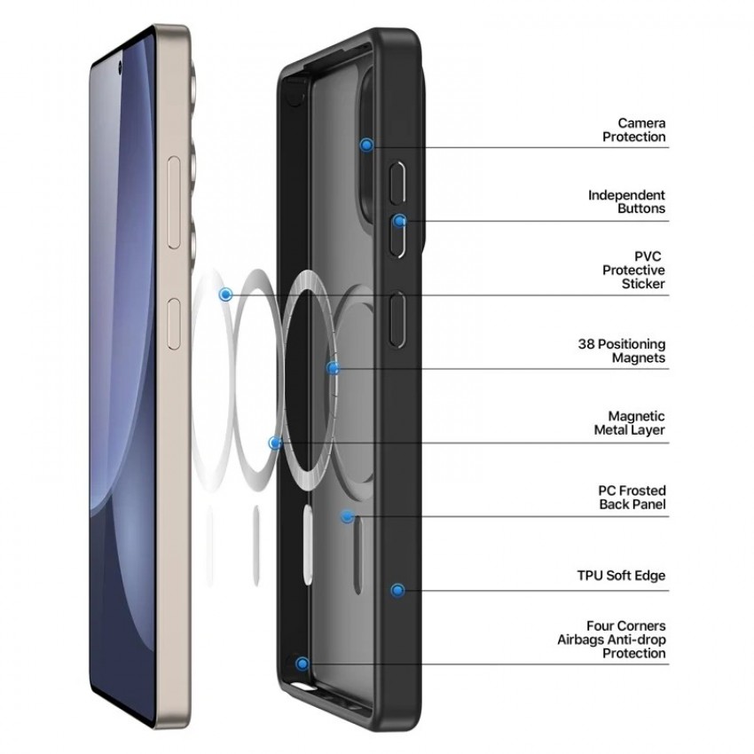 Maciņš Dux Ducis Yind priekš Samsung S938 S25 Ultra melns
