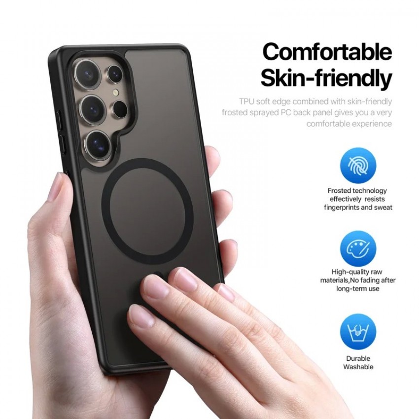 Maciņš Dux Ducis Yind priekš Samsung S938 S25 Ultra melns
