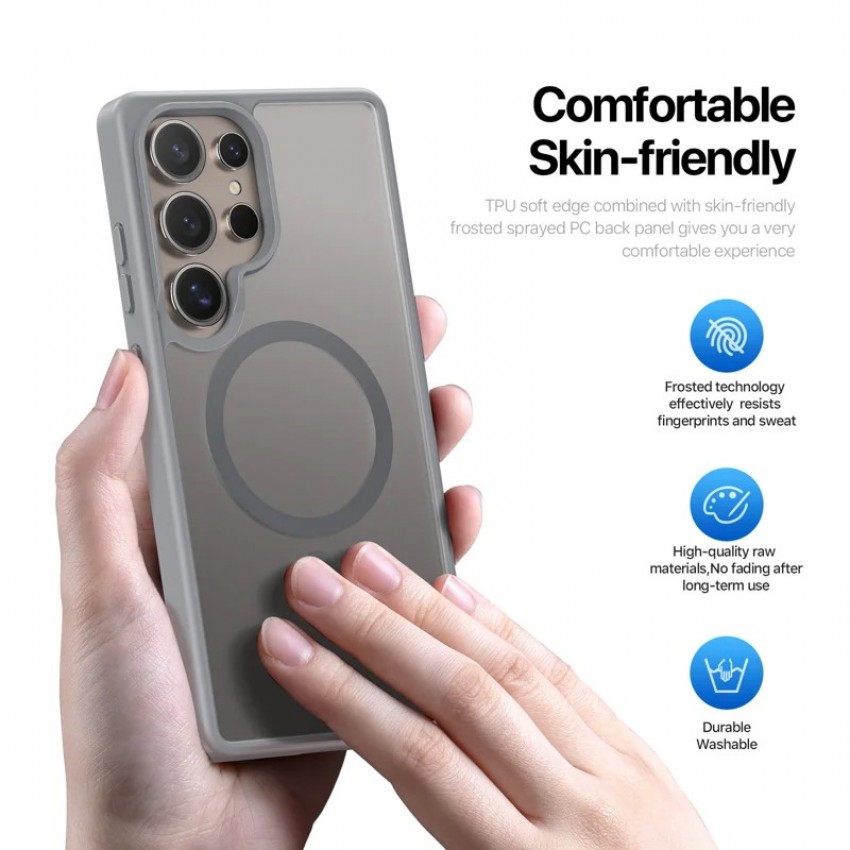 Maciņš Dux Ducis Yind priekš Samsung S938 S25 Ultra pelēks