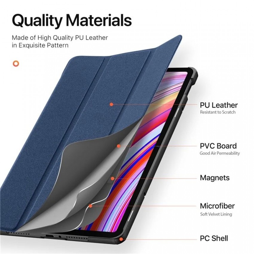 Maciņš Dux Ducis Domo Xiaomi Redmi Pad Pro 12.1 tumši zils