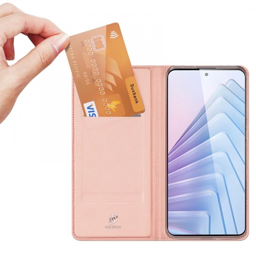 Telefoniümbris Dux Ducis Skin Pro Xiaomi Redmi Note 14 5G roosa-kuld