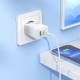 Lādētājs Hoco N71 30W GaN USB-C/USB-A + USB-C to Lightning cable 1.0m balts