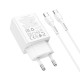 Lādētājs Hoco N71 30W GaN USB-C/USB-A + USB-C to USB-C cable 1.0m balts