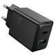 Lādētājs Hoco N71 30W GaN USB-C/USB-A melns