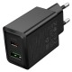 Lādētājs Hoco N71 30W GaN USB-C/USB-A melns