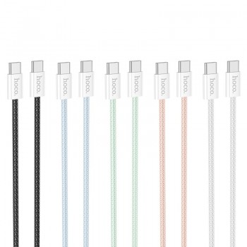 USB kabelis Hoco X104 60W USB-C to USB-C 2.0m melns