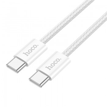 Laadimisjuhe Hoco X104 60W USB-C to USB-C 2.0m valge