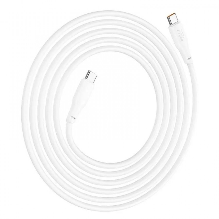 Laadimisjuhe Hoco X93 100W USB-C to USB-C 2.0m valge
