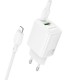 Lādētājs Borofone BN27 20W USB-C/USB-A + USB-C to Lightning cable 1.0m balts