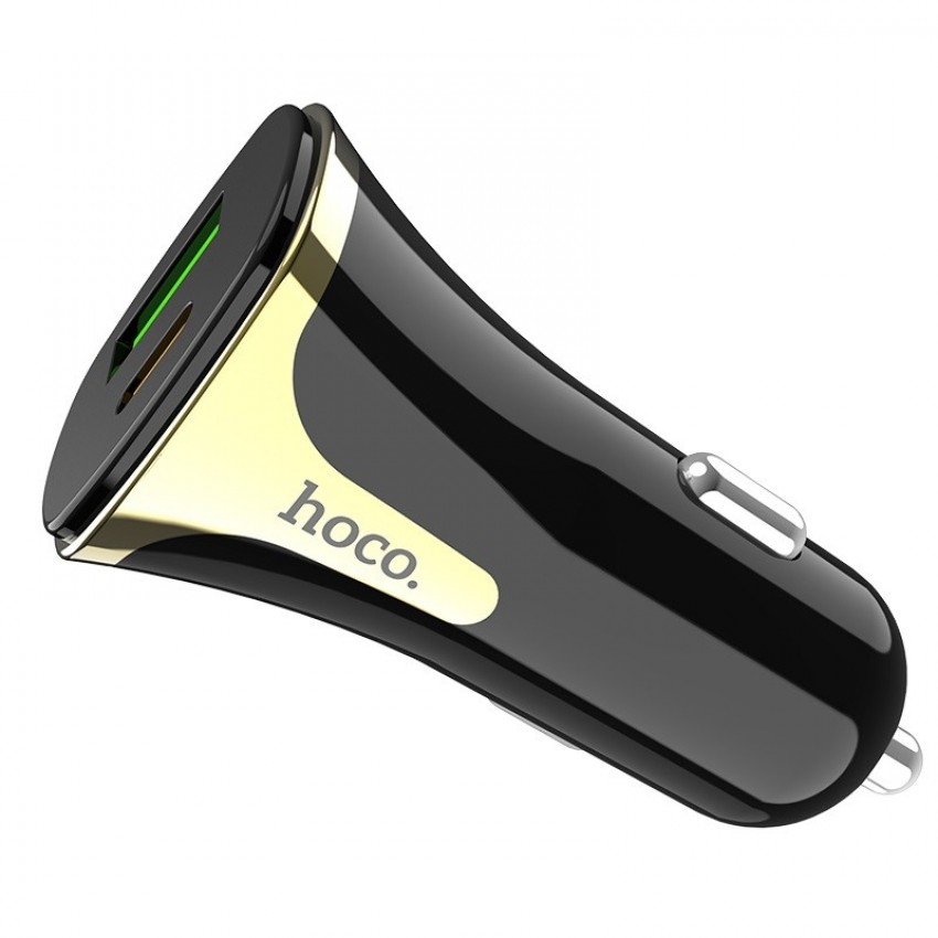 Auto lādētājs Hoco Z31 Quick Charge 3.0 (3.4A) ar 2 USB savienotājiem melns