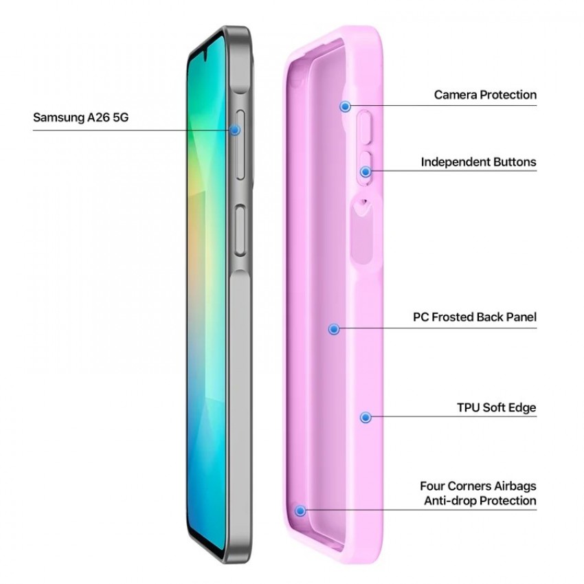Maciņš Dux Ducis Yind priekš Samsung A266 A26 5G rozā
